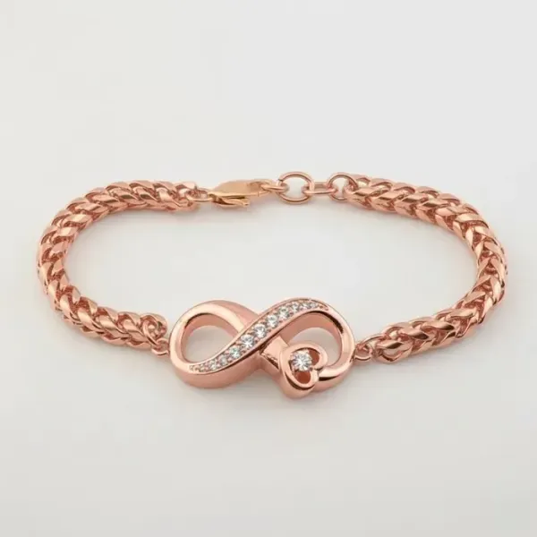 Crematie Sieraad Infinity Urn Armband Voor As | Rosé goud - Waardig Gedenkteken