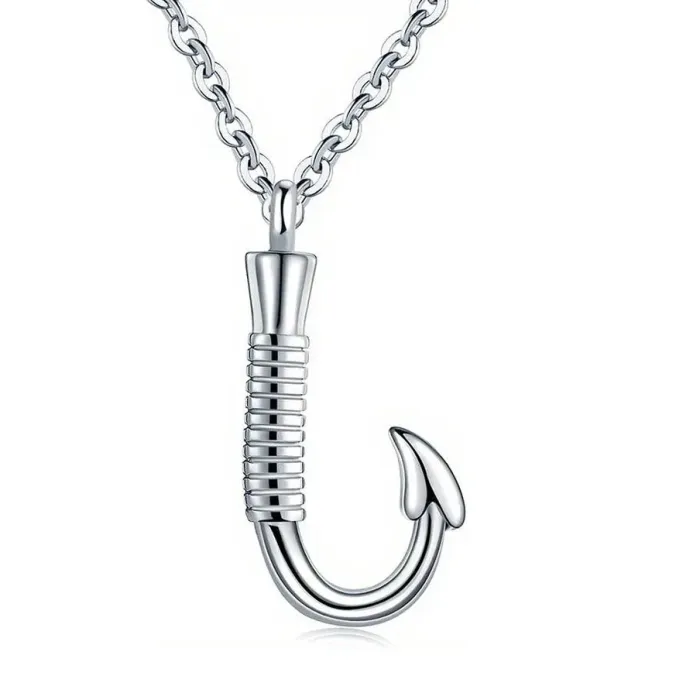 Vishaak As hanger - Fishing Hook Assieraad - Gedenksieraad - view 1