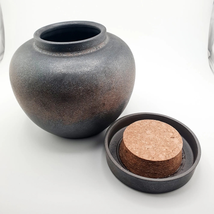 Keramieken Urn – Aardse Rust - Waardig Gedenkteken - view 2