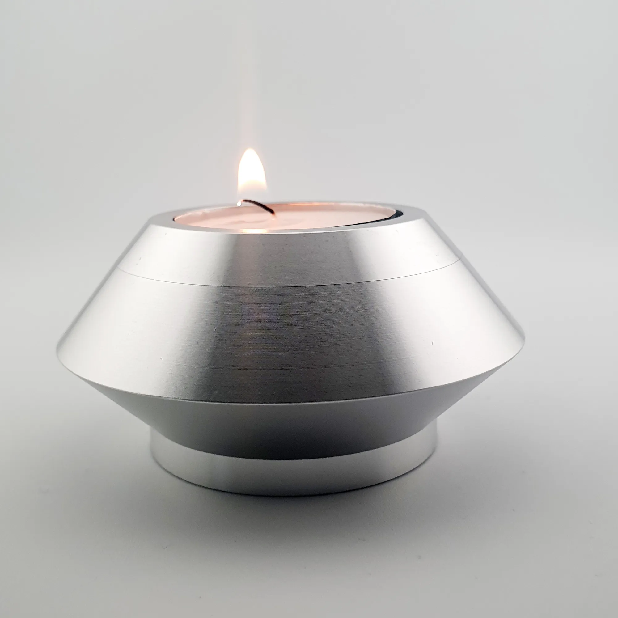 Mini Urn met Waxinelichtje - Zilverkleurig & Zwart - Waardig Gedenkteken - view 2