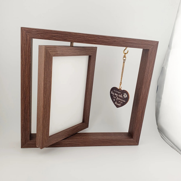 Herinneringsfotolijst met Houten Hartje – ‘Forever in My Heart’ - Gedenksieraad - view 2