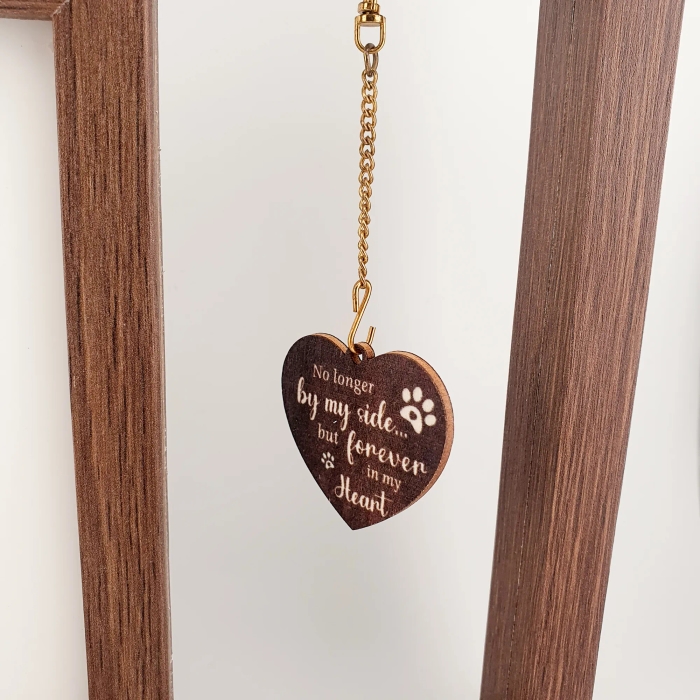 Herinneringsfotolijst met Houten Hartje – ‘Forever in My Heart’ - Gedenksieraad - view 4