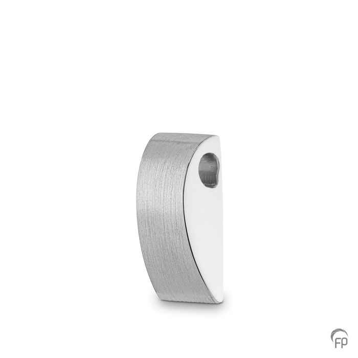 Ashanger mini-cilinder — Sterling 925 zilver, mat - view 1