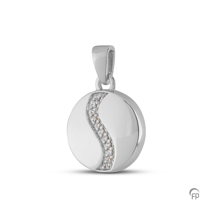 Ashanger langwerpig dun ornament — Sterling 925 zilver, glans - view 1