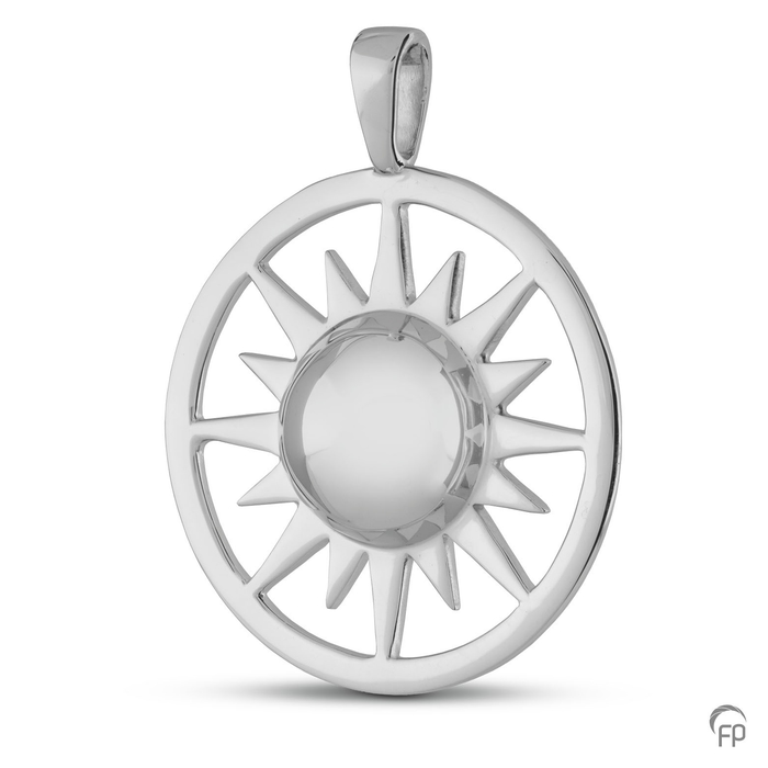 Ashanger groot rond ornament — Sterling 925 zilver, glans (statement) - view 1