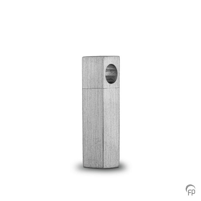 Ashanger cilinderstaaf — Sterling 925 zilver, mat - view 1