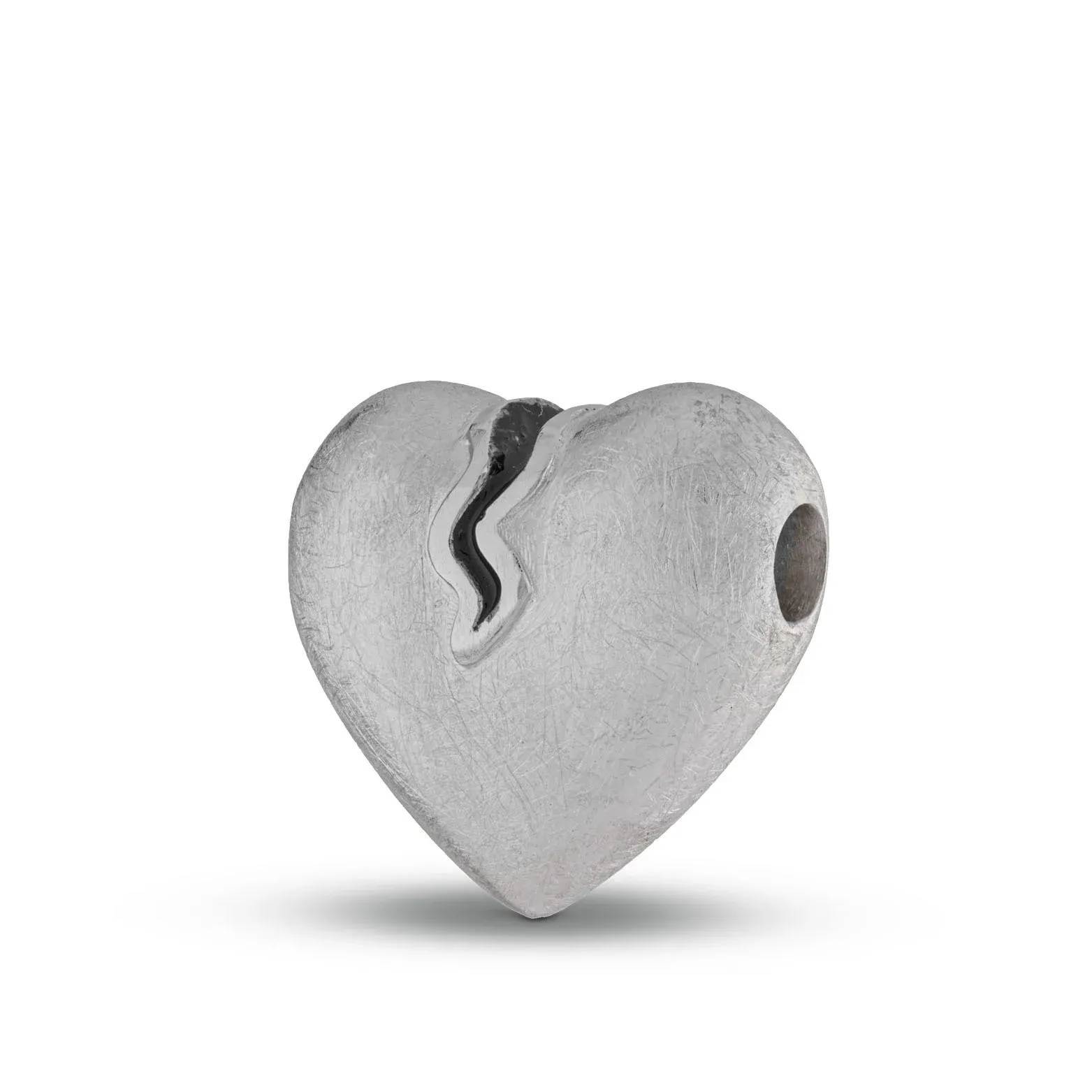 Gebroken Hart Ashanger - 925 Sterling Zilver - Gedenksieraad - view 1