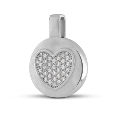 Hartvormige Ashanger - 925 Sterling Zilver - Gedenksieraad