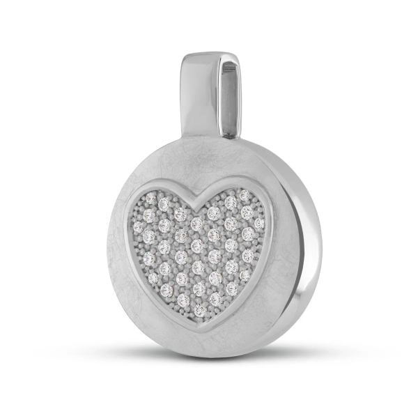 Hartvormige Ashanger - 925 Sterling Zilver - Gedenksieraad