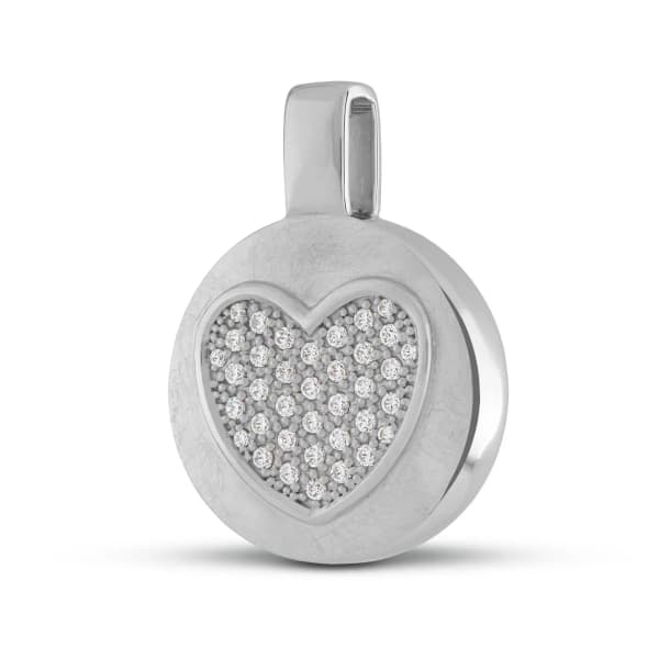 Hartvormige Ashanger - 925 Sterling Zilver - Gedenksieraad