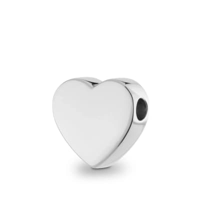 Hartvormige Bead Ashanger - Hoogwaardig 925 Sterling Zilver - Gedenksieraad