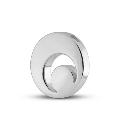 Ronde Ashanger met Maan - 925 Sterling Zilver - Gedenksieraad