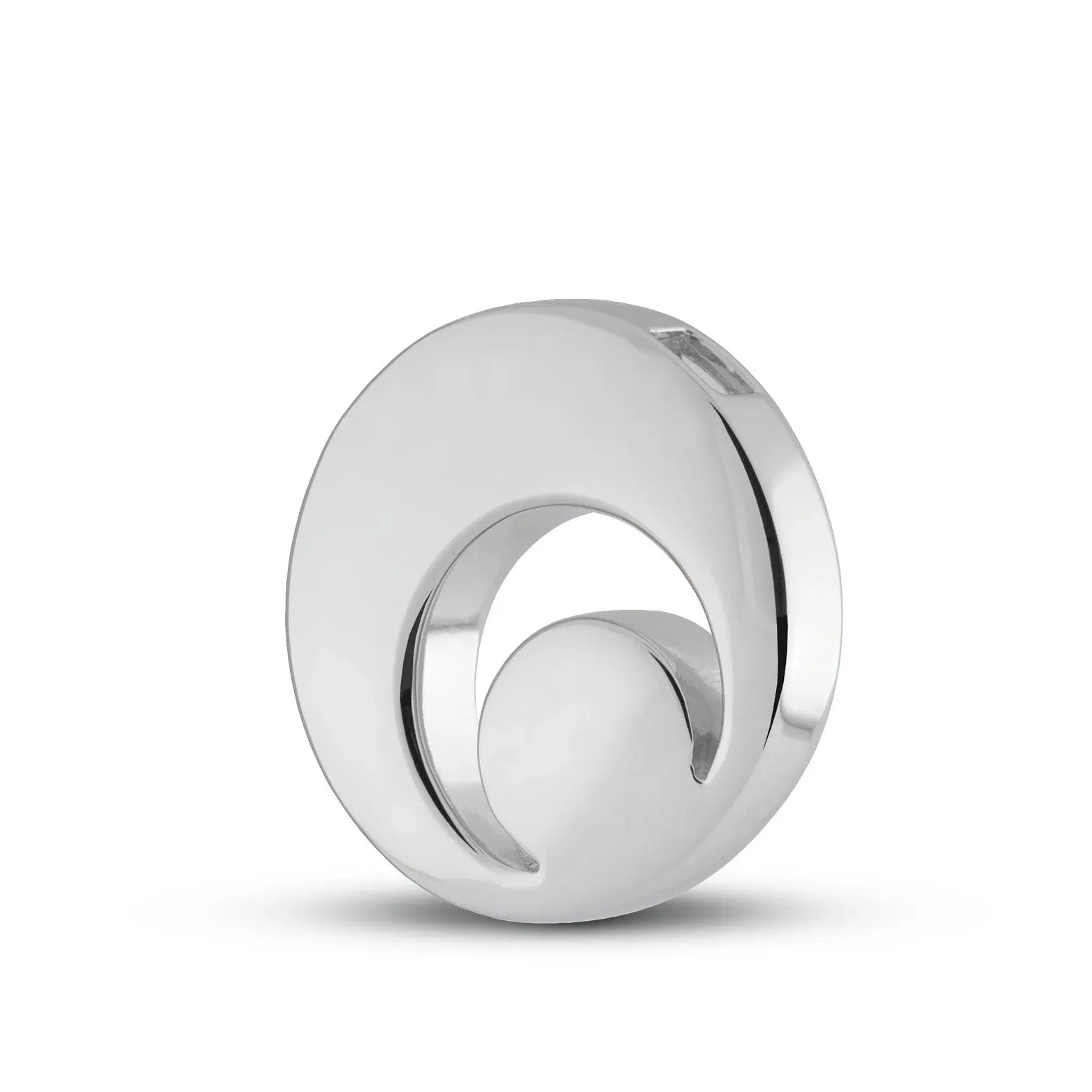 Ronde Ashanger met Maan - 925 Sterling Zilver - Gedenksieraad