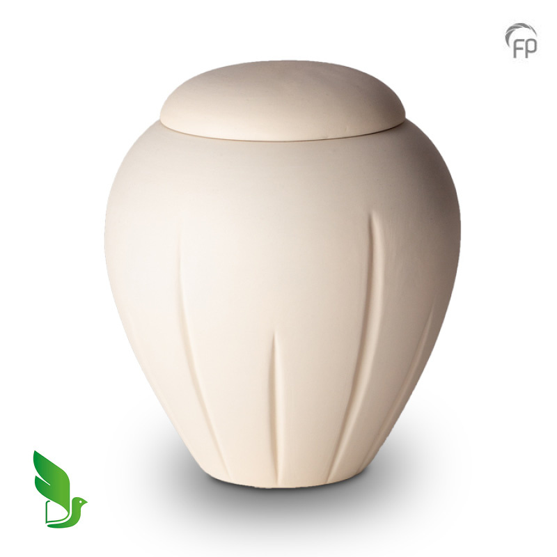 Bio-urn Urnature beige — natuurlijke elementen (volwassen, breder) - view 1