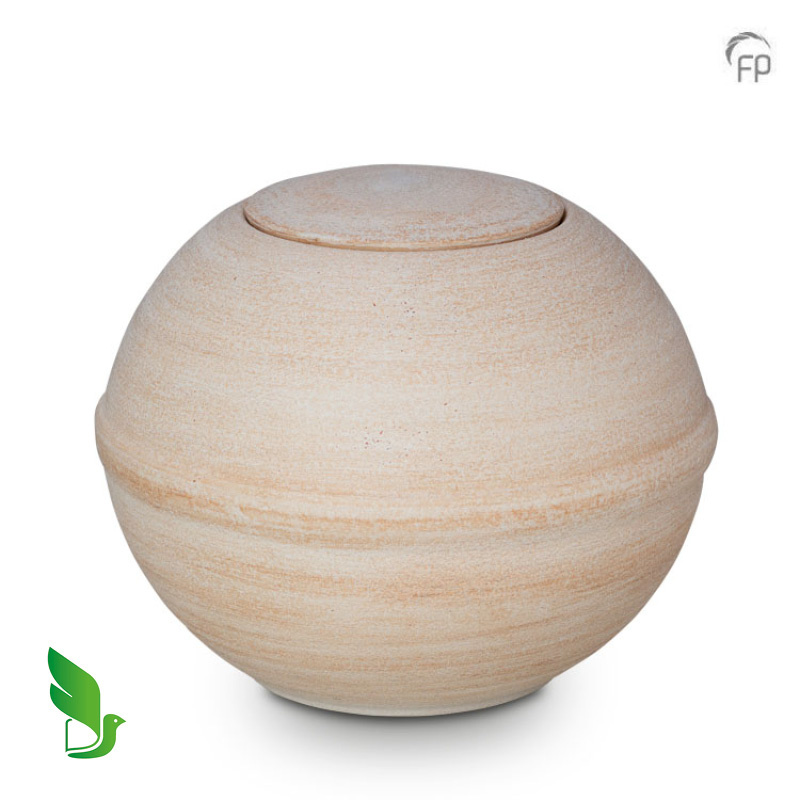 Bio-urn Urnature zandkleur — kubisch laag (volwassen) - view 1