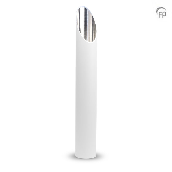 Tuinornament-urn wit — aluminium kolom (groot) - view 1