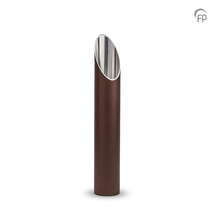 Tuinornament-urn bronskleur — aluminium kolom (medium) - view 1