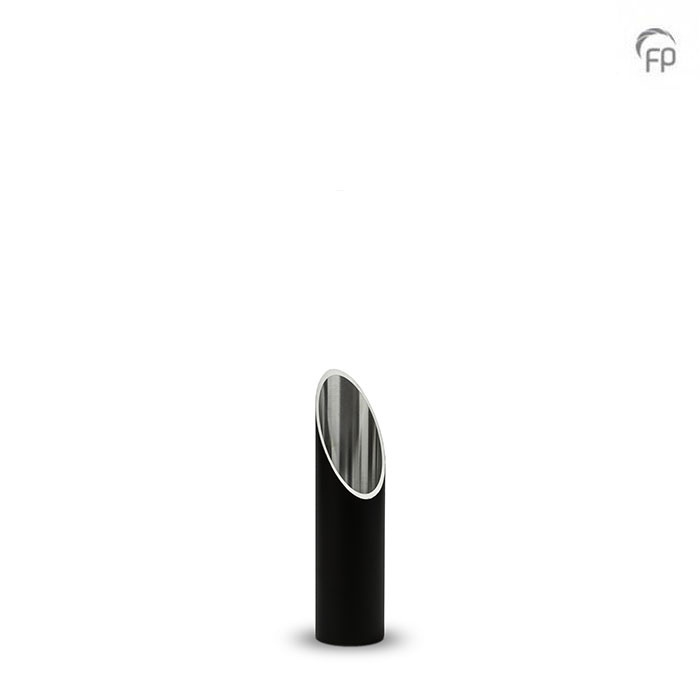 Mini-urn kaarshouder zwart — aluminium pilaar (medium) - view 1