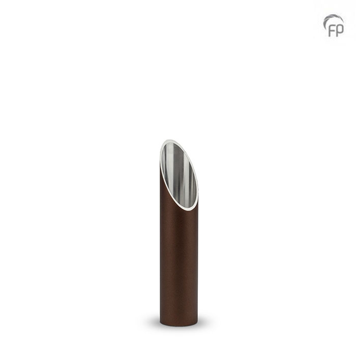 Mini-urn kaarshouder bronskleur — aluminium pilaar (groot) - view 1
