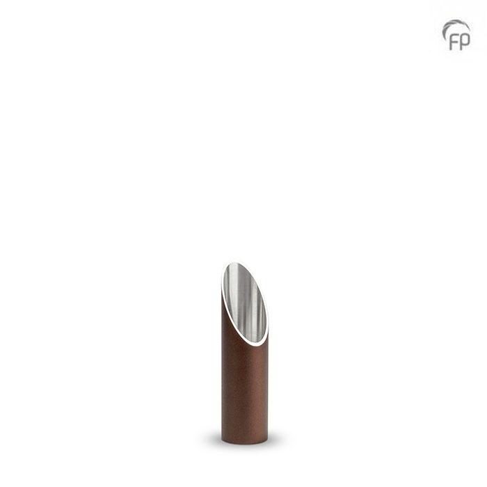 Mini-urn kaarshouder bronskleur — aluminium pilaar (medium) - view 1
