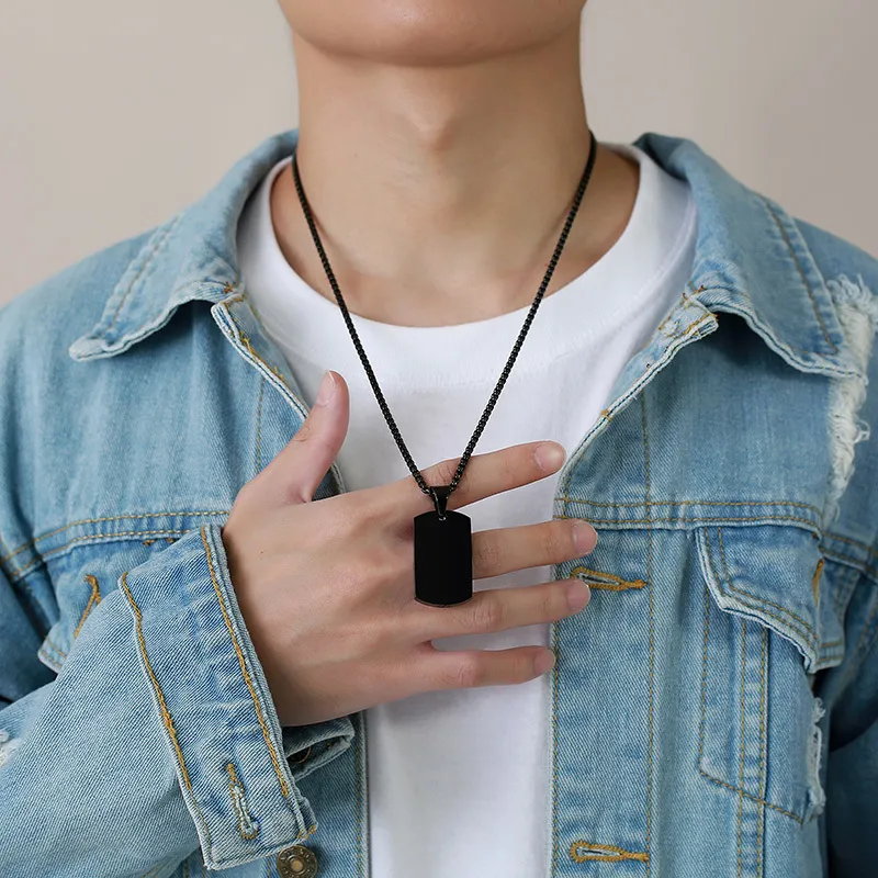 Asketting Dog Tag - Zwart - Gedenksieraad - view 2