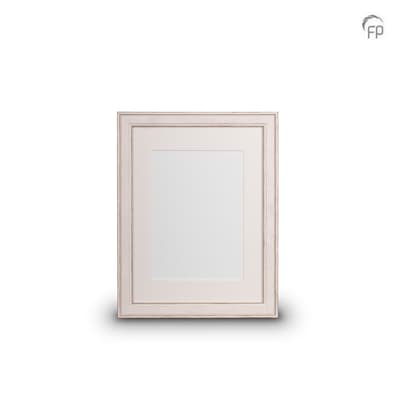 Houten fotolijst wit — medium formaat (foto 18 × 24 cm)
