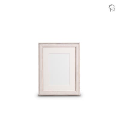 Houten fotolijst wit — klein formaat (foto 15 × 20 cm)