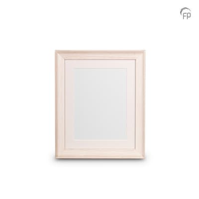 Houten fotolijst wit dieper profiel — groot formaat (foto 20 × 25 cm)