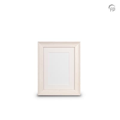 Houten fotolijst wit dieper profiel — klein formaat (foto 15 × 20 cm)