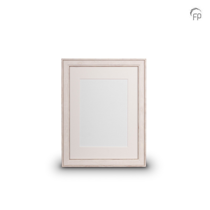 Houten fotolijst wit — medium formaat (foto 18 × 24 cm) - view 1