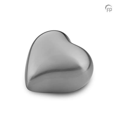 Mini urn hartvorm — zilver (keepsake)