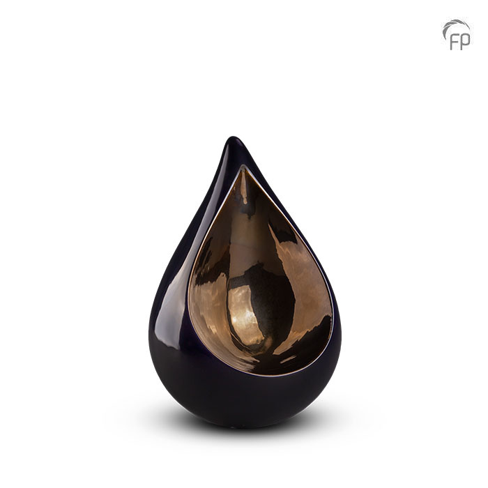 Mini urn Celest — kobaltblauw met goud (klein) - view 1
