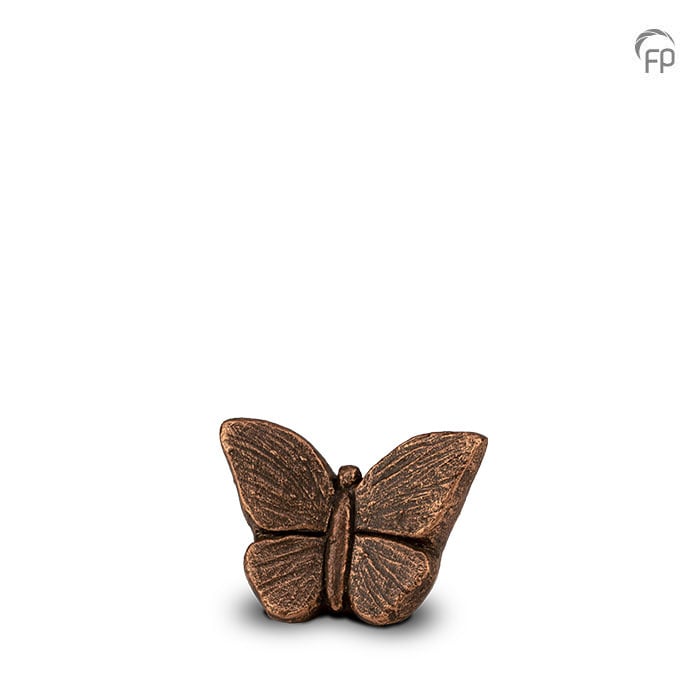 Mini urn Mariposa Vlinder — brons mat (keepsake) - view 1
