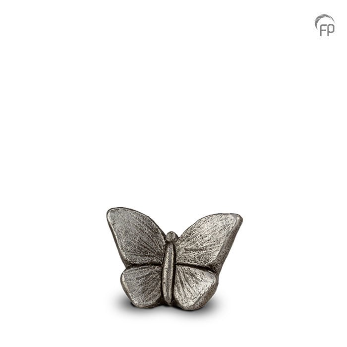 Keramische urn Mariposa Vlinder — zilver mat (volwassen) - view 1