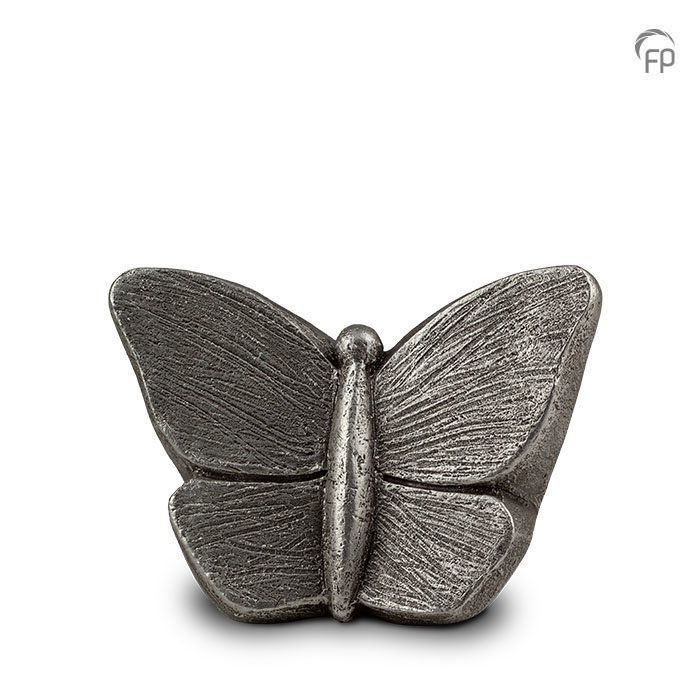 Mini urn Mariposa Vlinder — zilver mat (0,8 L) - view 1