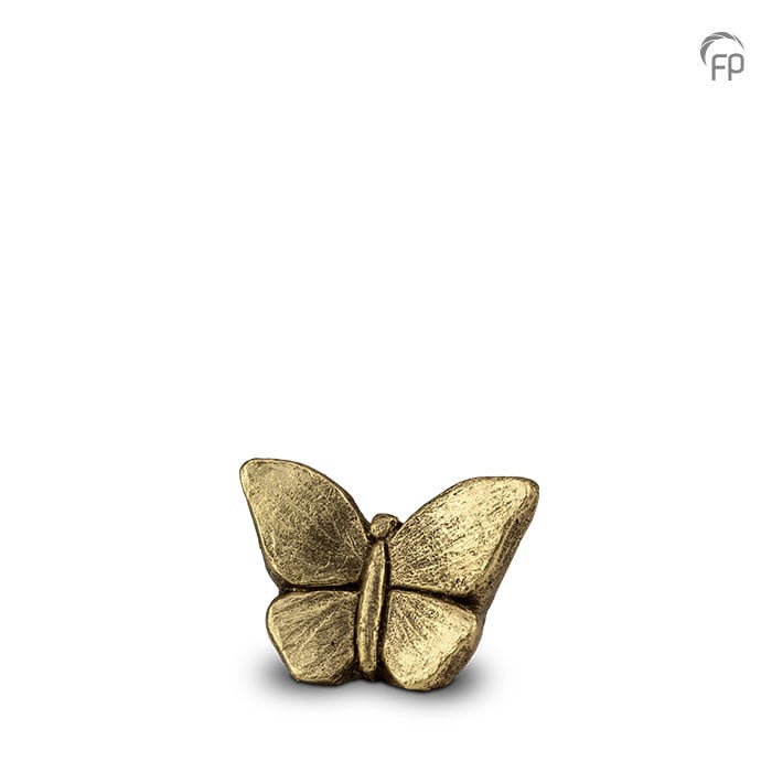 Keramische urn Mariposa Vlinder — goud mat (volwassen) - view 1