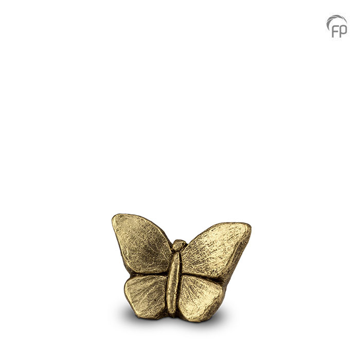 Mini urn Mariposa Vlinder — goud mat (keepsake) - view 1