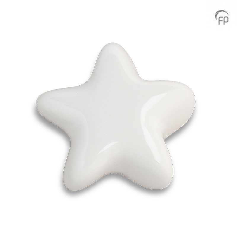 Mini urn Asteri Ster — wit mat (keepsake) - view 1