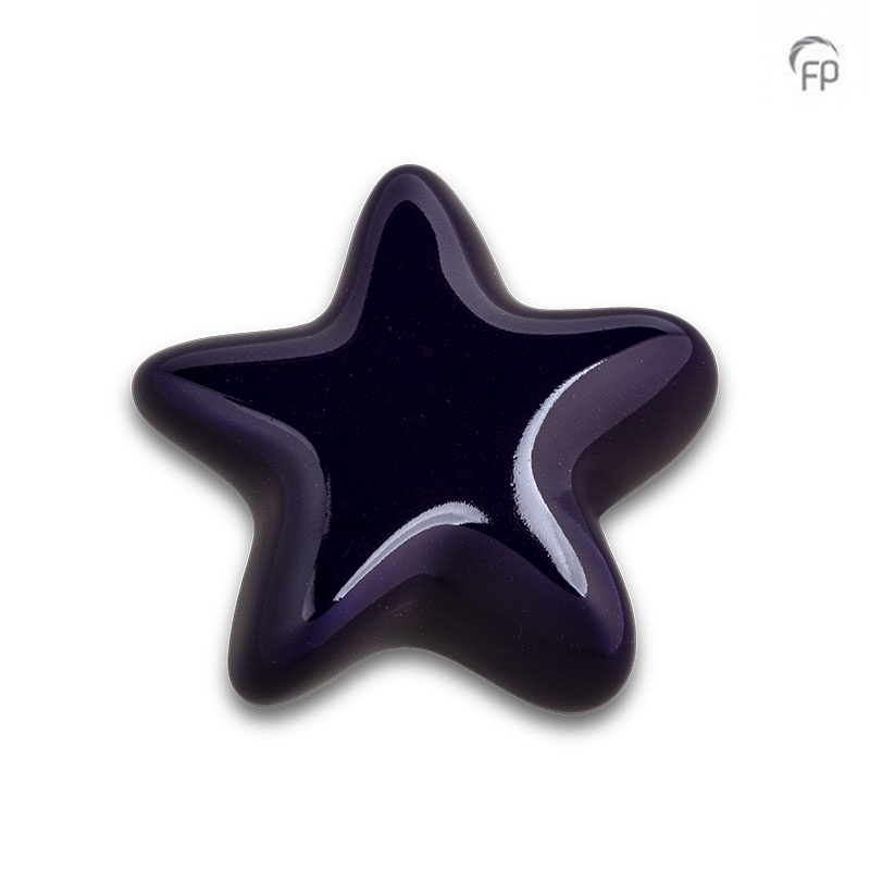 Mini urn Asteri Ster — donkerblauw hoogglans (keepsake) - view 1
