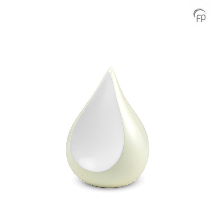 Mini urn Odyssee Druppel — ivoor en wit (0,7 L)