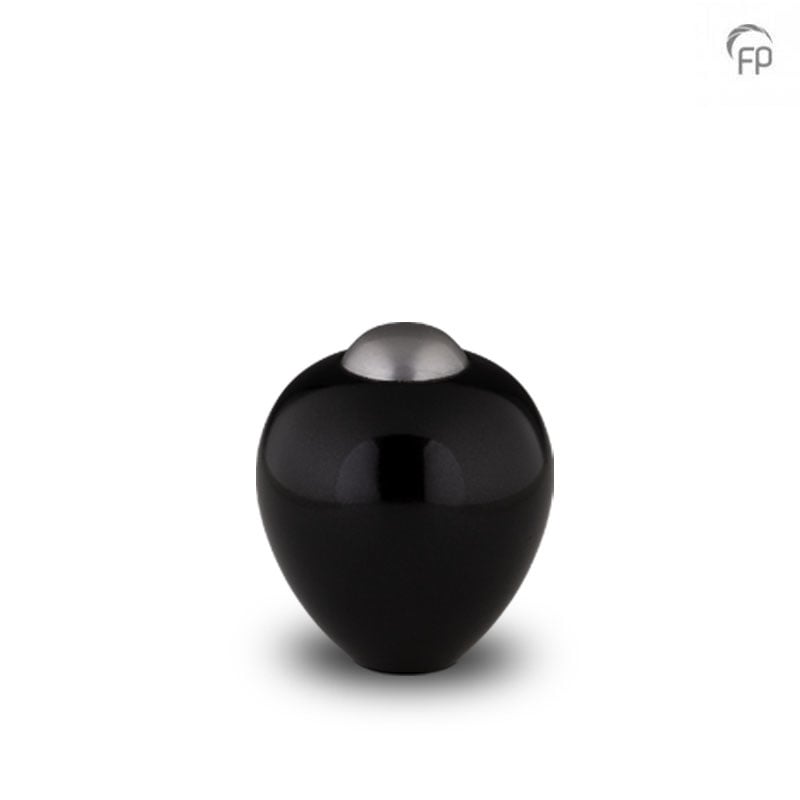 Mini urn Odyssee Amore — onyx met zilver (keepsake) - view 1