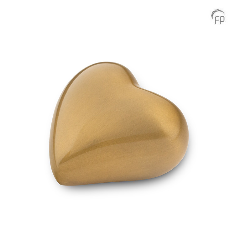 Mini urn hartvorm — goud (keepsake) - view 1
