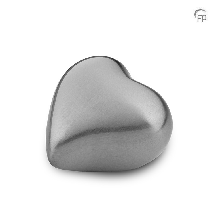 Mini urn hartvorm — zilver (keepsake) - view 1