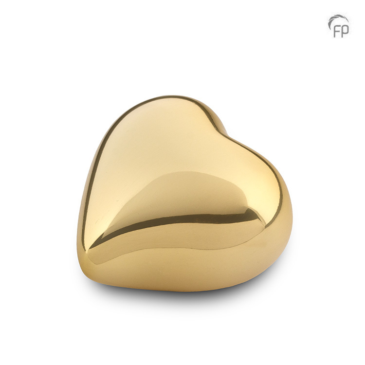 Mini urn hartvorm — goud (keepsake, lijn 2) - view 1
