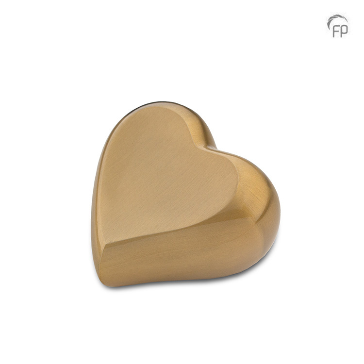 Mini urn hartvorm — goud (keepsake, robuust) - view 1