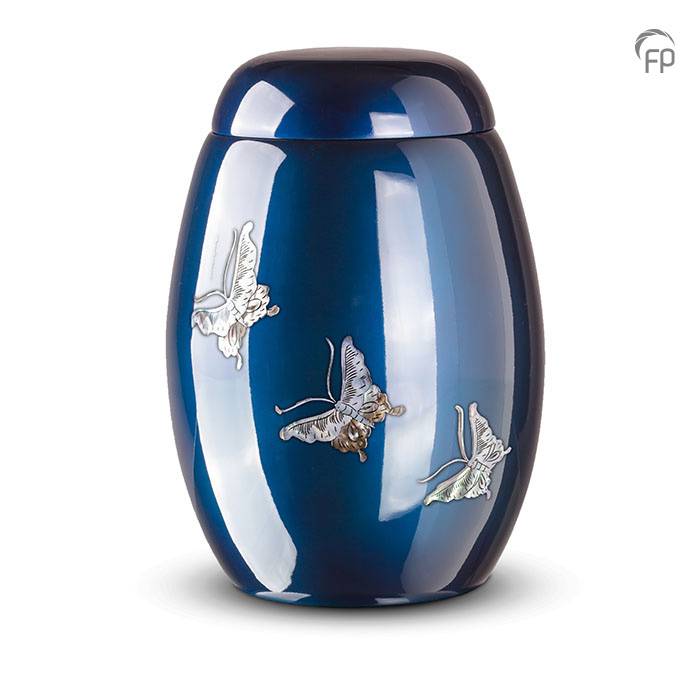 Urn glasfiber-composiet — kobaltblauw met parelmoer-accenten (volwassen) - view 1