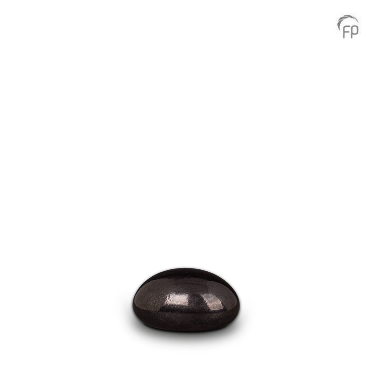 Glazen mini-urn Lava stone — diep paars Boheems kristal - view 1