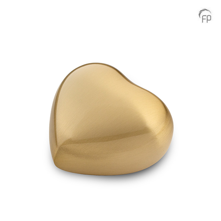 Messing keepsake hartvorm — goudkleur - view 1