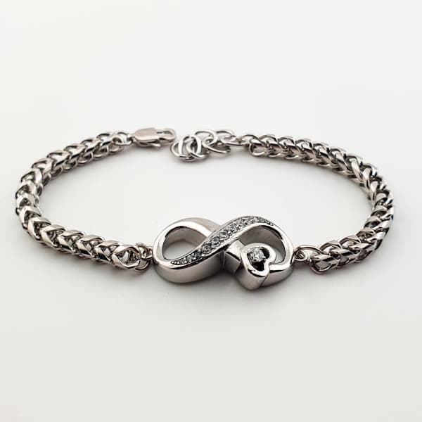 Crematie Sieraad Infinity Urn Armband Voor As | Zilverkleurig - Waardig Gedenkteken