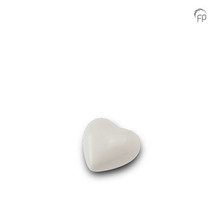 Mini-keepsake liggend — wit, mat (sieraad-formaat) - view 1